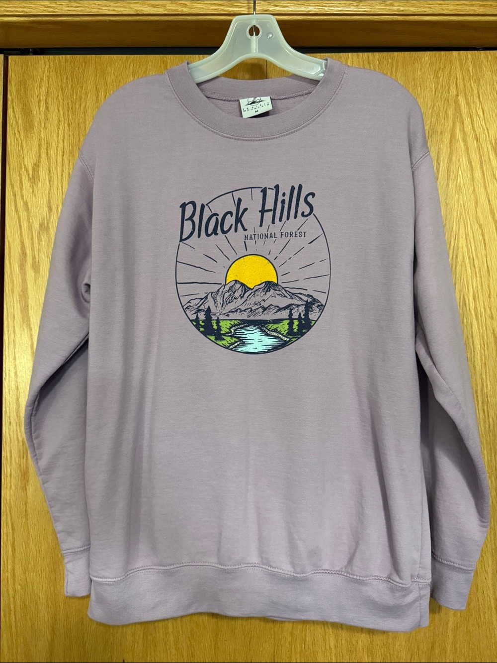 Black Hills Purple Crewneck Sweatshirt - Scenic Graphic